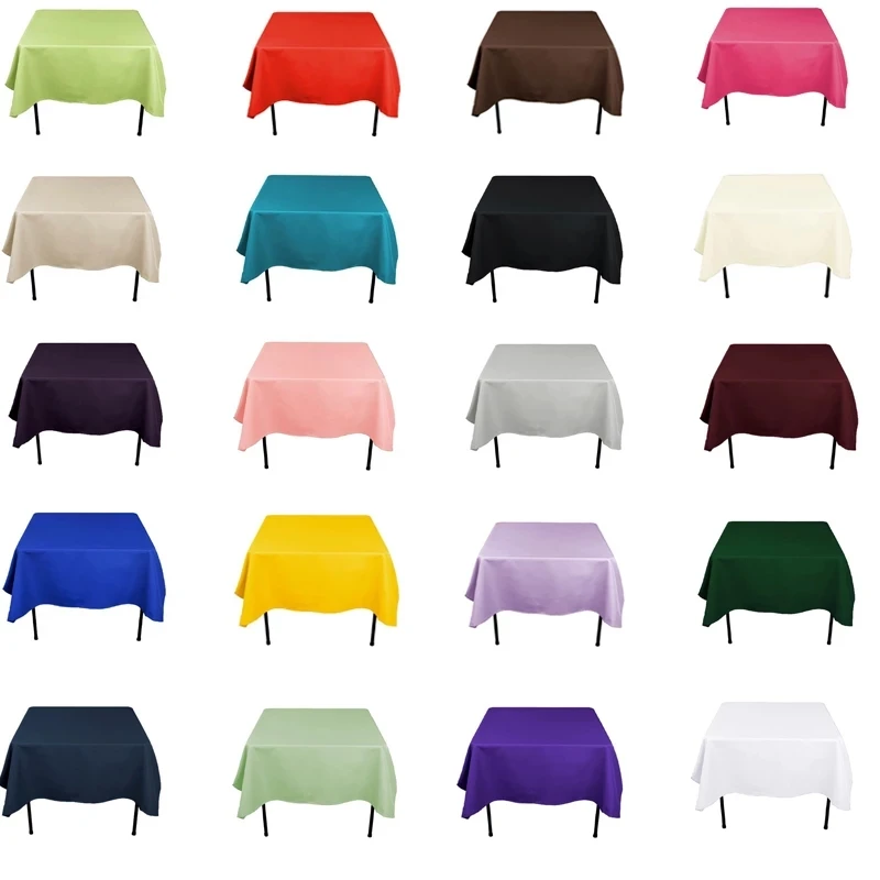 

1pcs Polyester White/Black/Blue/Red Tablecloth Hotel Banquet Rectangular Table Cloth Cover For Wedding Party Home Decoration