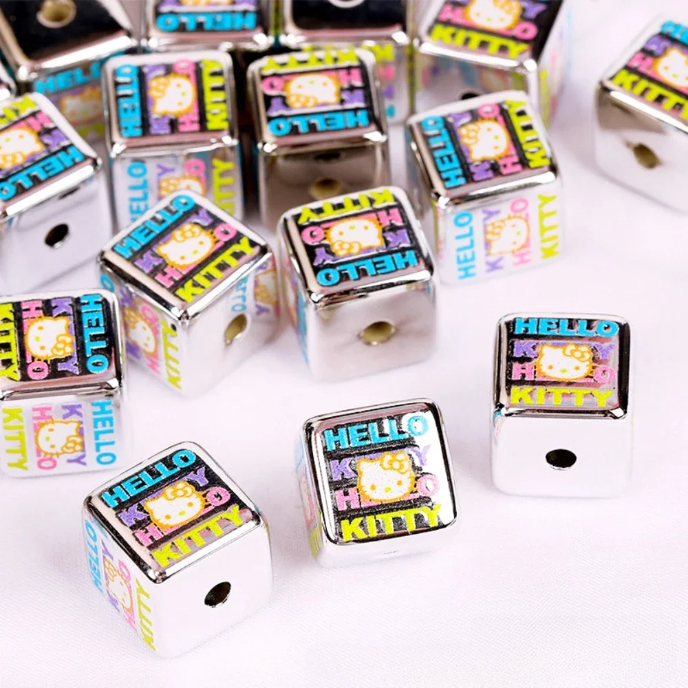10 шт./компл. акриловый мультфильм Hello Kitty письмо квадратный сделай сам бусины