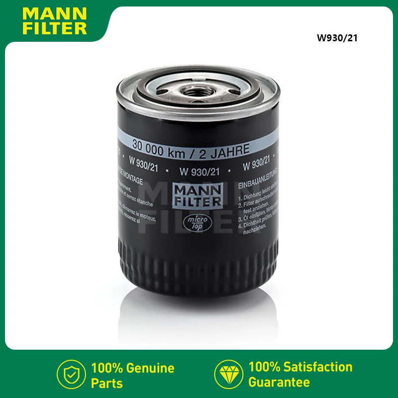 

MANNFILTER W930/21 Oil Filter Fits VW Passat AUDI A4(B6 8ED 8EC) A6 SKODA Superb I (3U) 078115561D 078115561H 078115561J