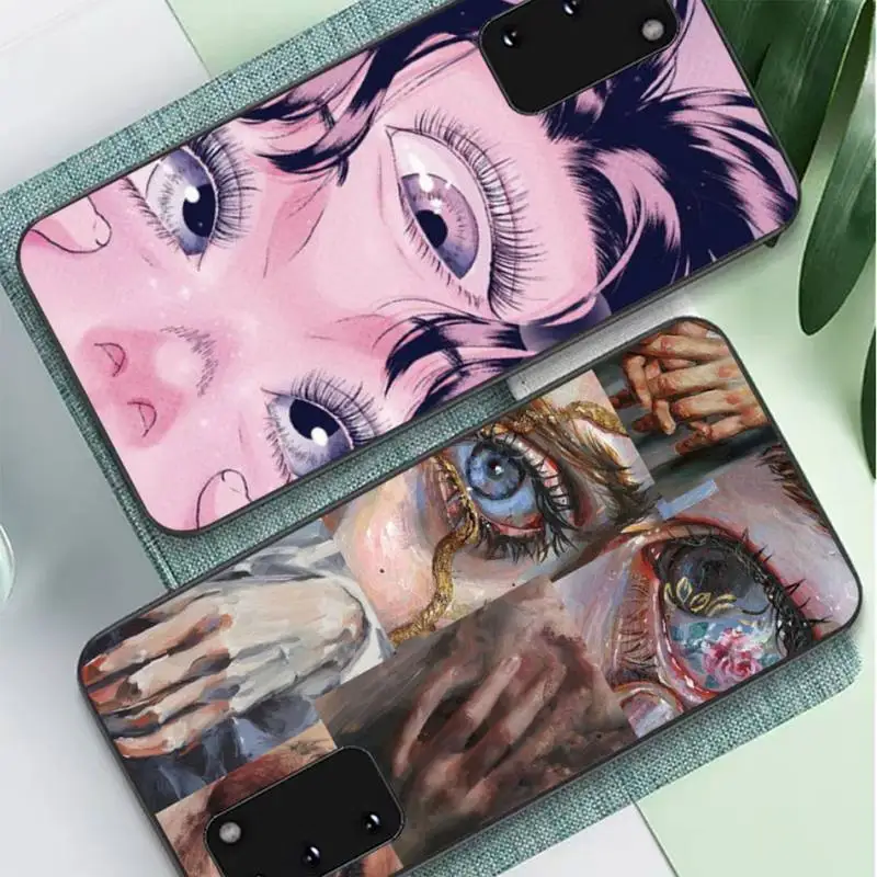 

Scary Face Eyes Phone Case for Samsung S10 21 20 9 8 plus lite S20 UlTRA 7edge
