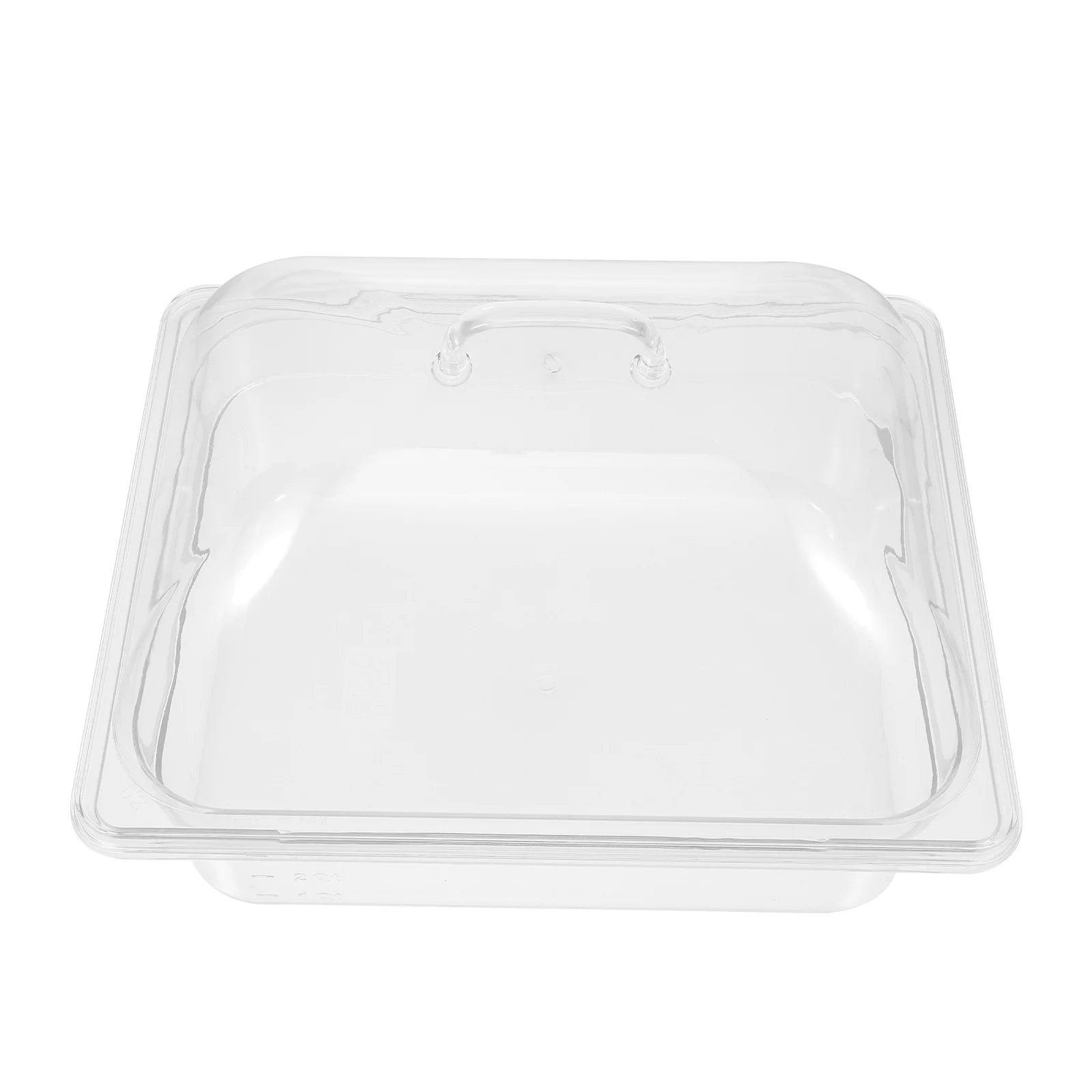 

Covered Food Tray Buffet Preservation Fruit Storage Clear Dessert Plate PC Transparent