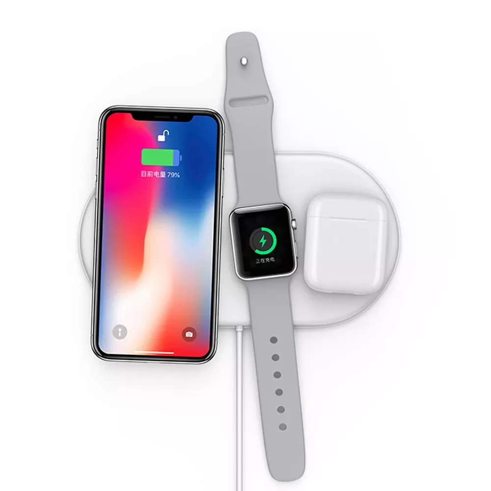 

7.5W QI Wireless Charger Pad For Apple Watch 2 3 4 5 Airpower mat Airpods 2 Pro For iPhone 8 X XS XR 11 Pro Max SE2 Fast Charge
