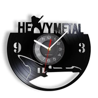heavy metal rock band vinyl lp record wall clock rock n roll music album home decor modern design silent mute clock wall watch