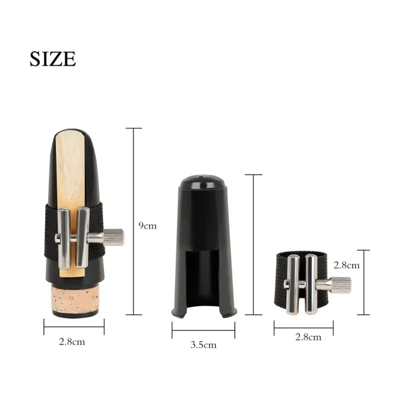 Фото Лигатура для кларнета A06F-Clarinet B Flat с регулируемыми винтами, комплект для кларнета Bb, для деревянных духовых инструментов №3