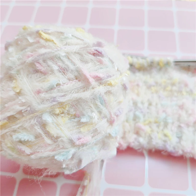 

50G Dream Mohair Characteristic Mixed Yarn Hand Woven Adult Sweater Scarf Hyunya Bag Doudou Girl Heart Mixed Knitting Yarn Wool