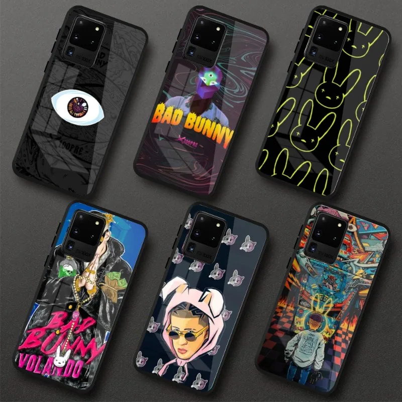 

Bad Bunny X100PRE Phone Case for Samung S23 S22 S21 Pro Ultra A13 A33 A53 NOTE 20 PC Glass Cover Funda Shell