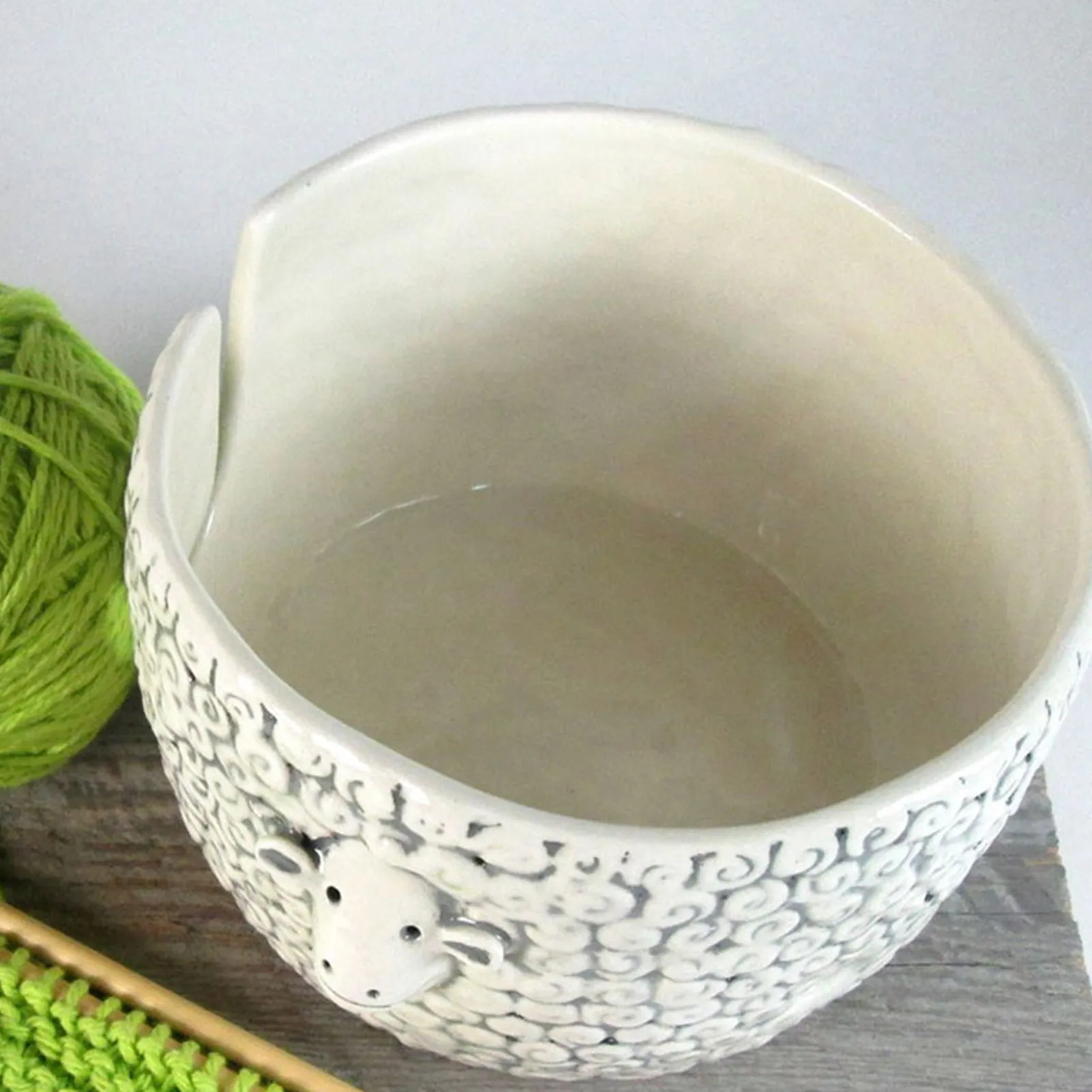 

Sheep Yarn Bowl Sheep Yarn Bowl With Holes Holder Handmade Craft Knitting Bowl Storge Crocheting Accessories Knitting Wool