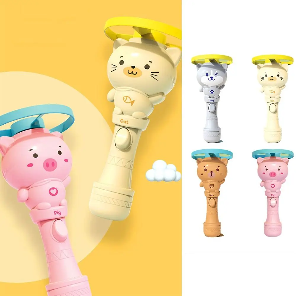 

LED Disc Toys Animal Flying Gyro Creative UFO Disks Gyro Plastic Animal Launcher Cat Dog Interactive Game Toy For Children