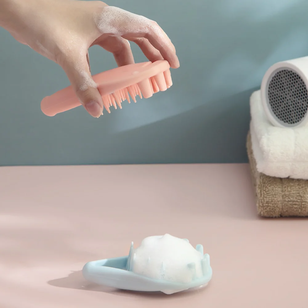 Массажная щетка для влажного и сухого использования снятия пены гребень мытья