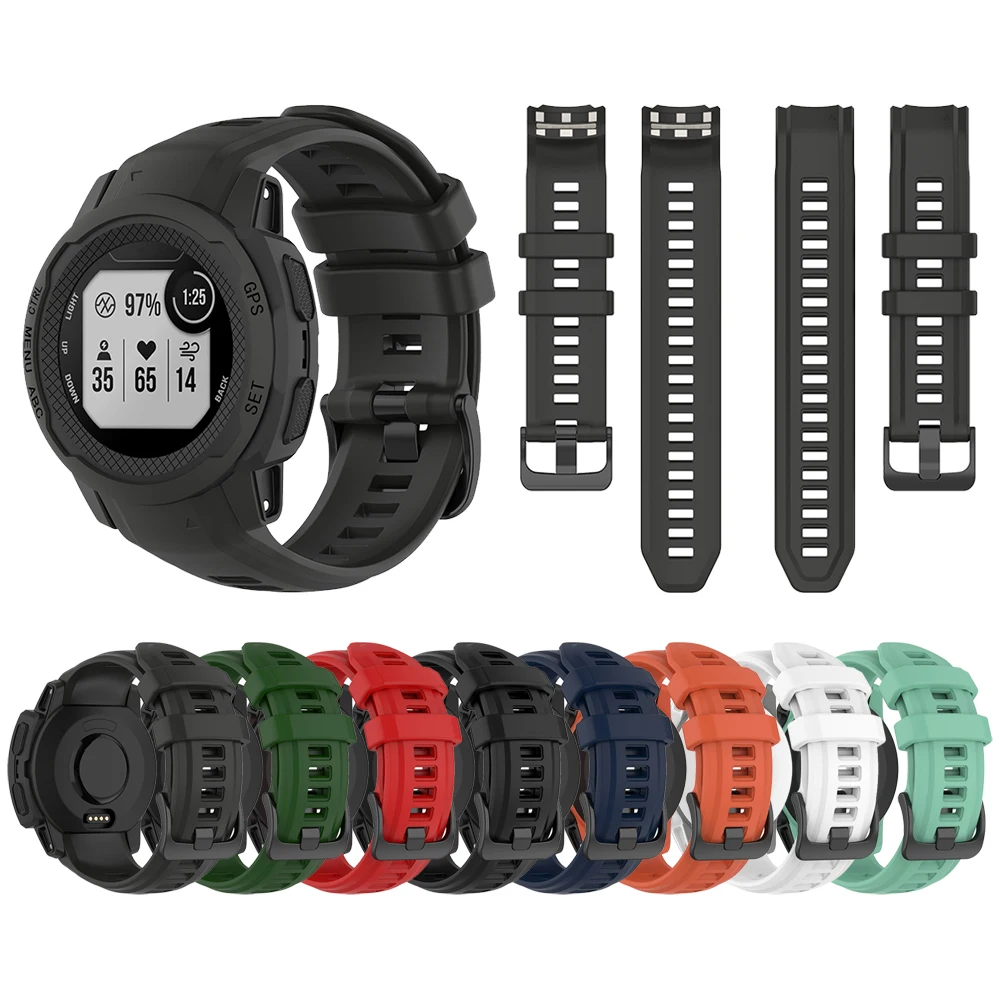 

Silicone Strap Sport Wristband Replacement Band For Garmin Instinct 2S Solar/Surf /Camo/Standard Edition 20mm Watch Bands