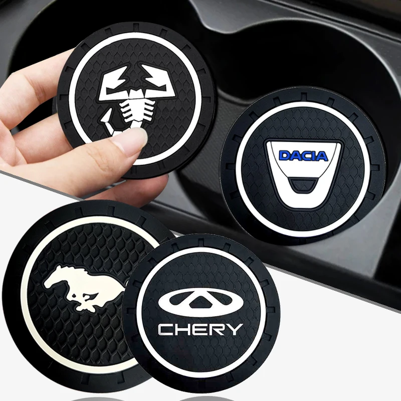 

1PCS Car Cup Holder Car Coasters Anti-slip Mat Car Styling for Dodge Caravan Neon Journey Demon RAM 1500 2500 3500 Accessories