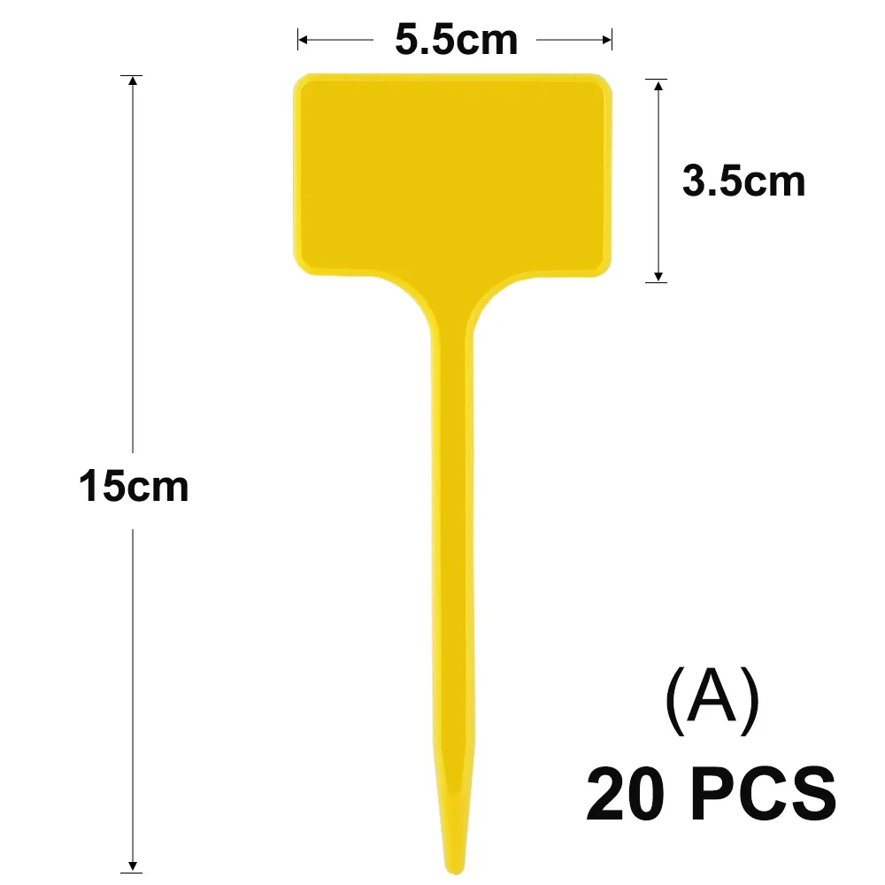 Желтые Т-образные этикетки для горшков из ПВХ