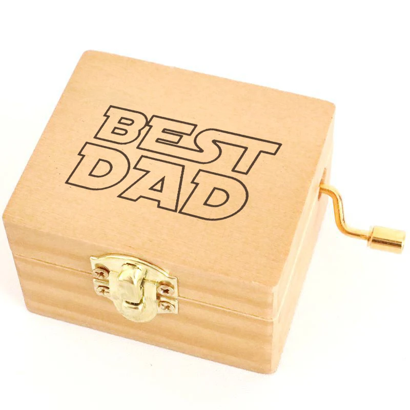 Personalized Father's Day Music Box + Music Available Custom Engraved Music Box Best Dad Wood Boxes for Gifts