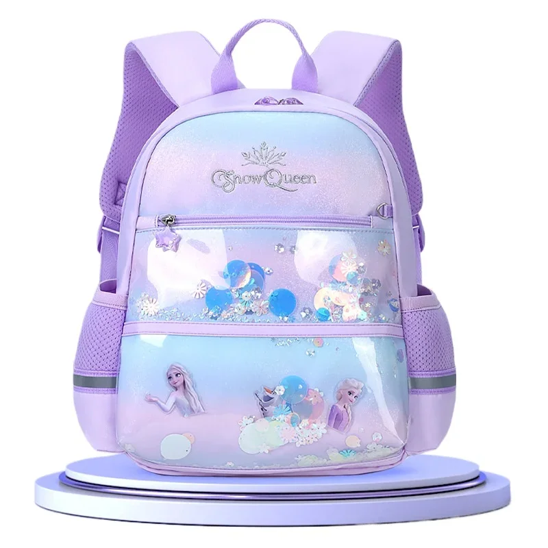 Disney Ice and Snow Эльза милая школьная сумка принцессы клубничный медведь мультяшный