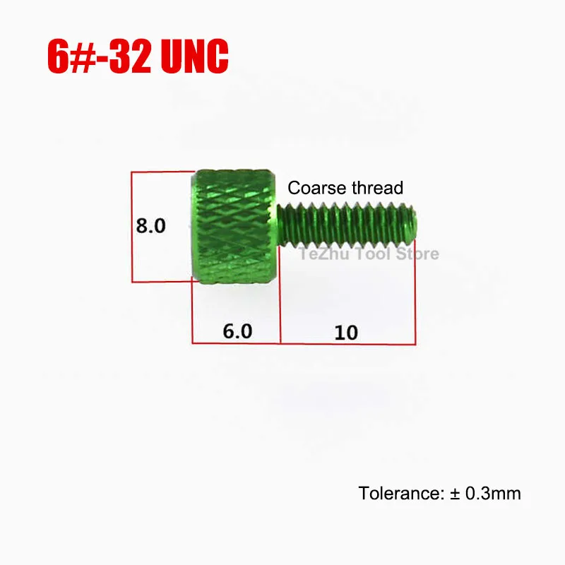 6 # -32x10 мм декоративный винт из алюминиевого сплава с накаткой круглый ручной