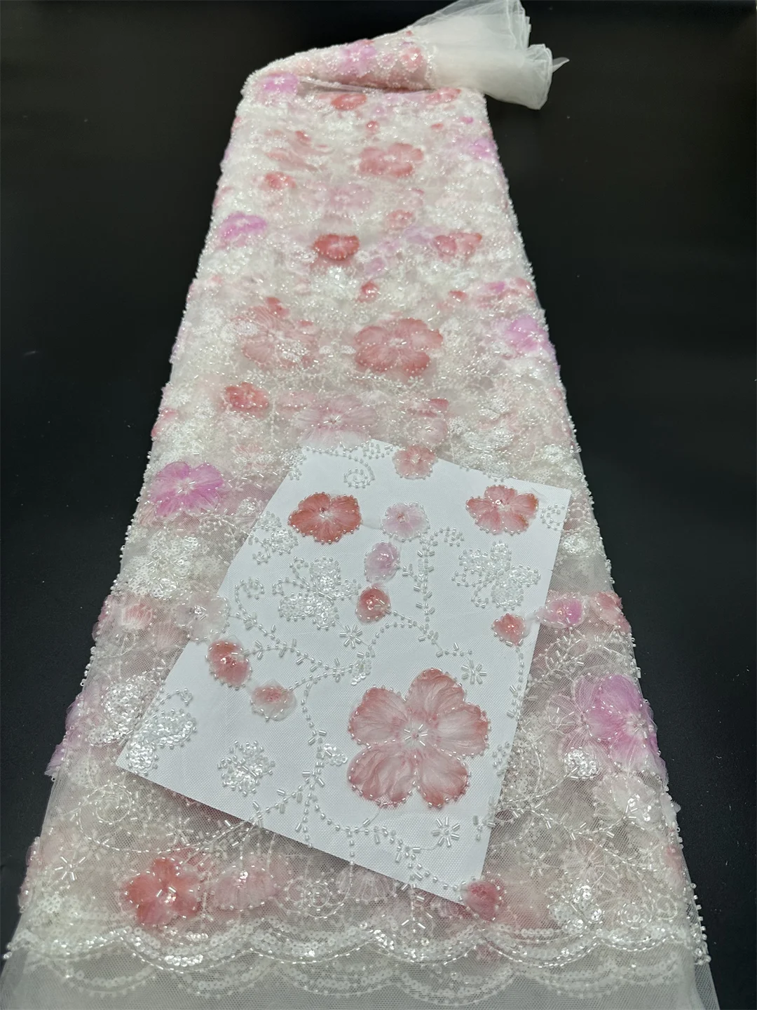 Африканский нигерийский жаккардовый тюль кружевная ткань 2025 г. высокое качество