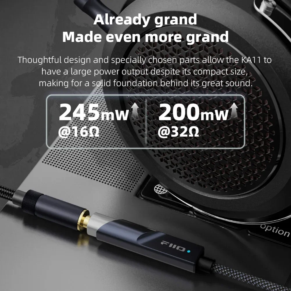 Фото FiiO JadeAudio KA11 USB ЦАП Усилитель Hi-Res Audio Type-C на адаптер 3,5 мм USB-ключ DAD256 hidizs №4