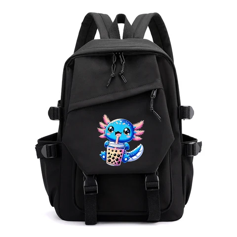Axolotl-Gaming-Kids-Cute-Axolotl Модные рюкзаки Универсальные рюкзаки Большая вместительная школьная компьютерная дорожная сумка унисекс