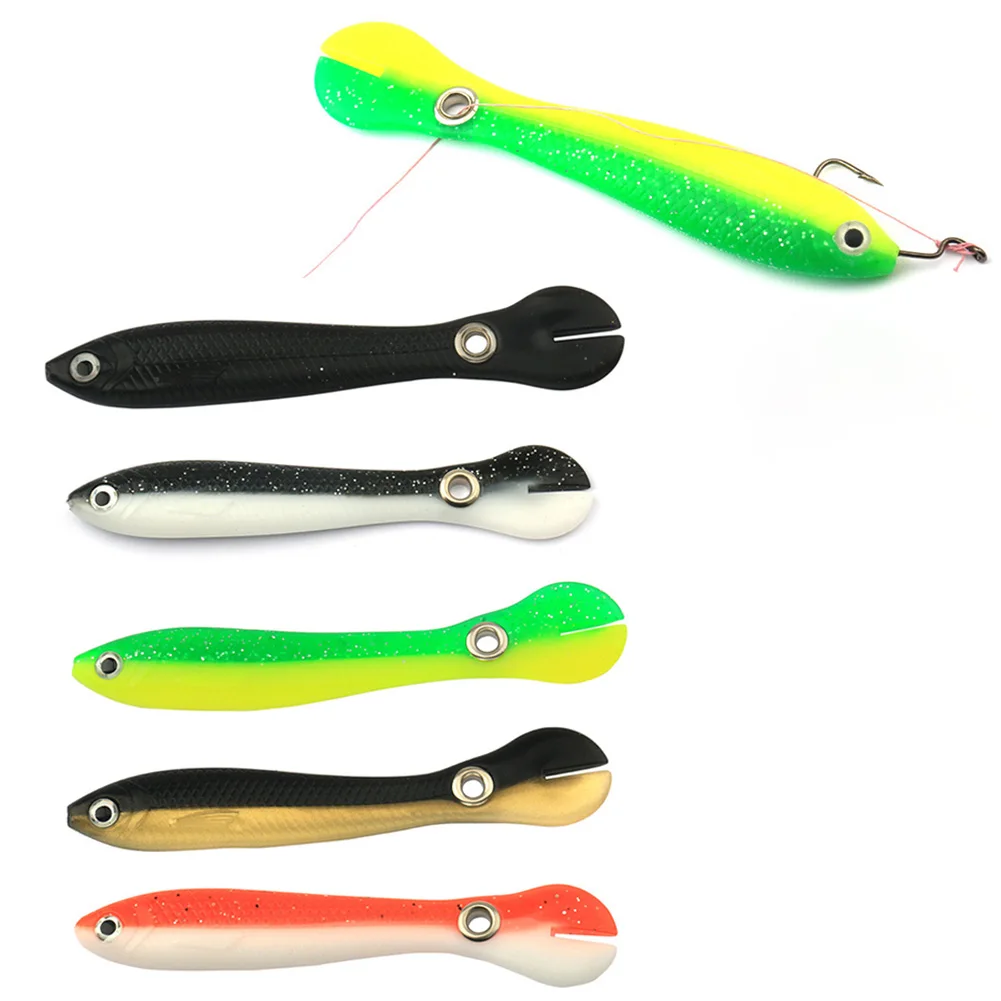 

5pcs/Lot Fish Soft Lure Bionic Loach 10cm Sea Fishing Accessories Silicone Bait Goods Float ALL FOR FISH Tools Bait Boat