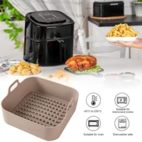 silicone pot for airfryer reusable air fryer accessories baking basket pizza plate grill pot kitchen cake cooking baking tools