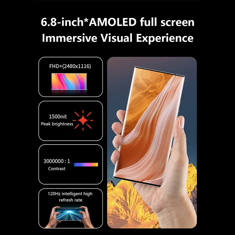 Ceny Telefon Komórkowy ZTE Axon 40 Ultra 5G 6. 8-calowy Elastyczny Zakrzywiony Pod Kamerą Snapdagon 8 Gen 1 Ocat Core 64MP Potrójne Kamery