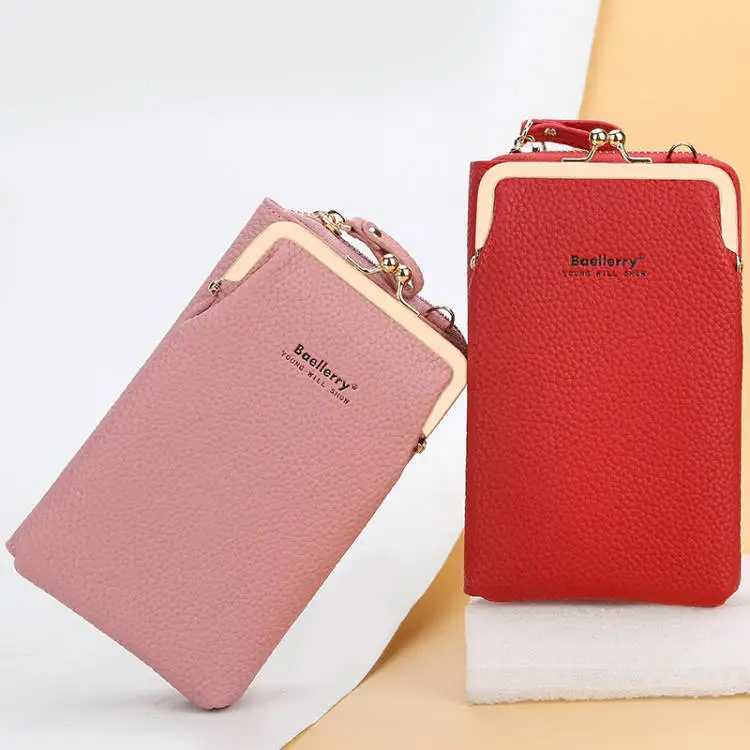 

Dropshipping female mini messenger bag ladies shoulder bag fashion litchi pattern mobile phone bags wallets for woman