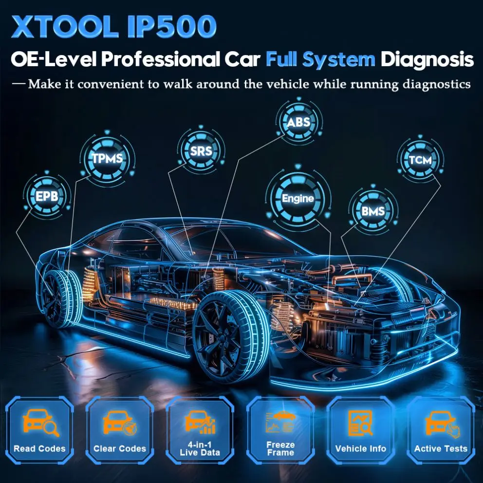 Фото Новый диагностический сканер IP500 TLS CAN FD Bi-Directional OBD2 для автомобилей Toyota/Lexus/Scion с 19+ сервисными функциями и считывателем кодов OBD2 №2