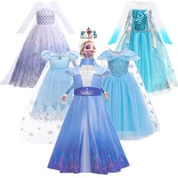 2022 frozen 2 cosplay costume for girls disney snow queen elsa anna princess dress ball gowns birthday carnival clothes for kids