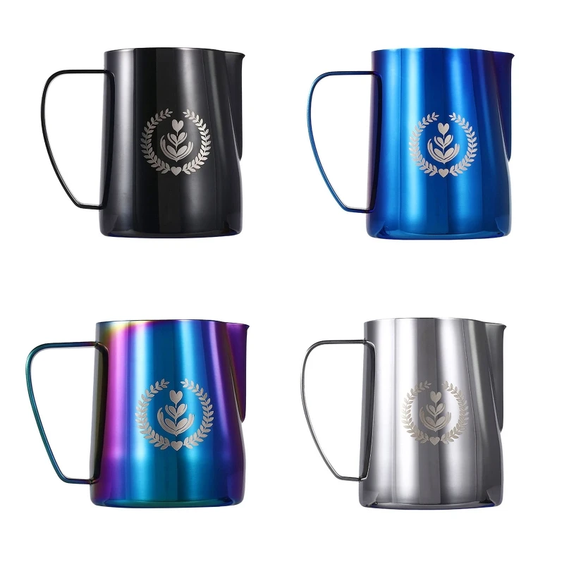 

Кувшин для взбивания молока из нержавеющей стали, кувшин для приготовления на пару, кувшин для молока, кофе, капучино, латте, 4 цвета