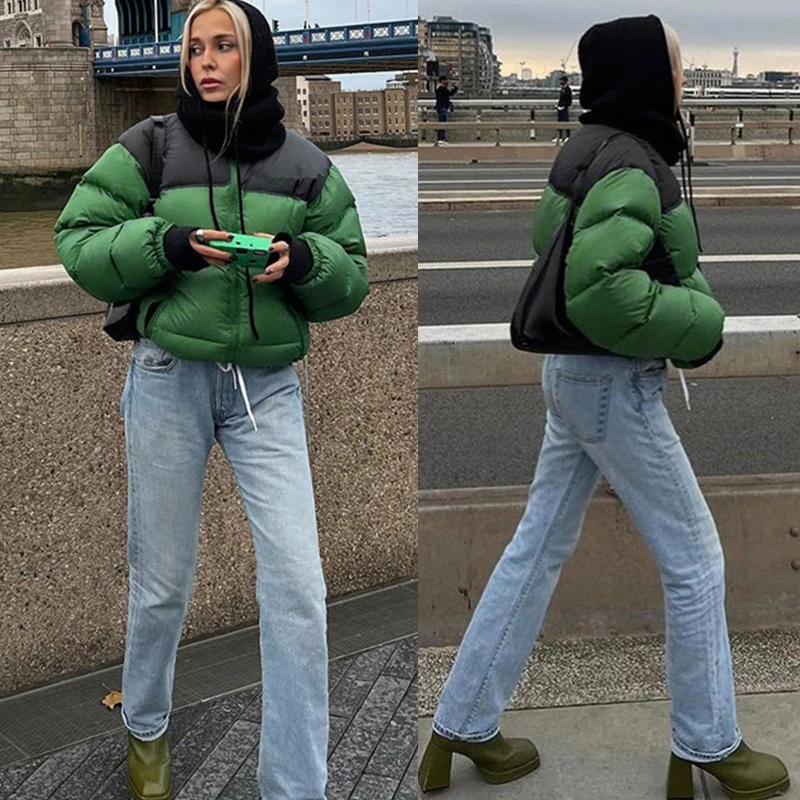 

Зимняя утепленная короткая зимняя куртка-пуховик, теплая куртка, подходящая ко всему модная свободная парка, куртки с хлопковой подкладкой ...