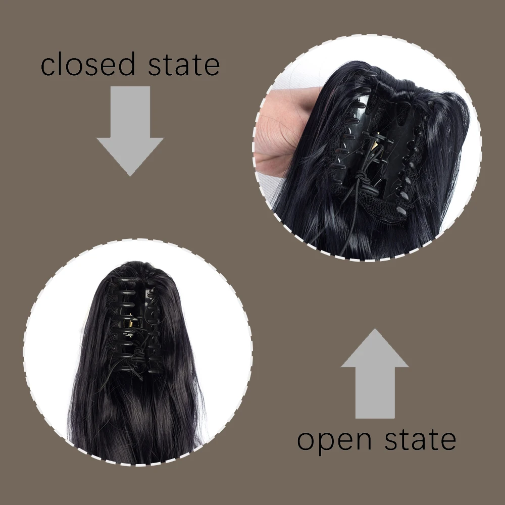 Синтетические волосы накладной хвост 22 дюйма волнистые кудрявые