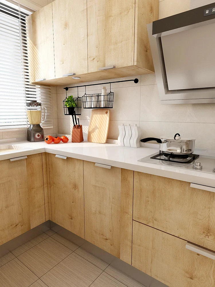 

A variety of wood grain cabinet stickers kitchen cabinet door stove countertop wardrobe moisture-proof renovation wallpaper