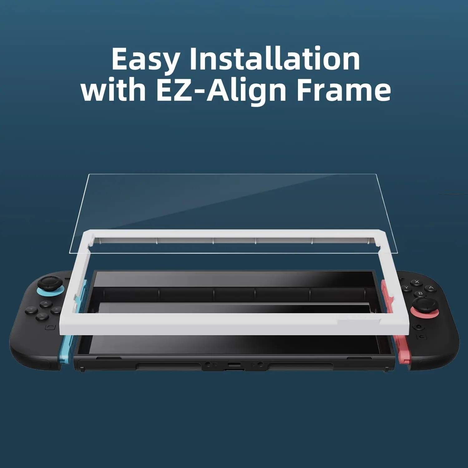 Фото Защитная пленка из закаленного стекла для экрана с рамкой EZ-Align для Nintendo Switch 2 (2 шт.) Savage Raven от Skull & Co. №3