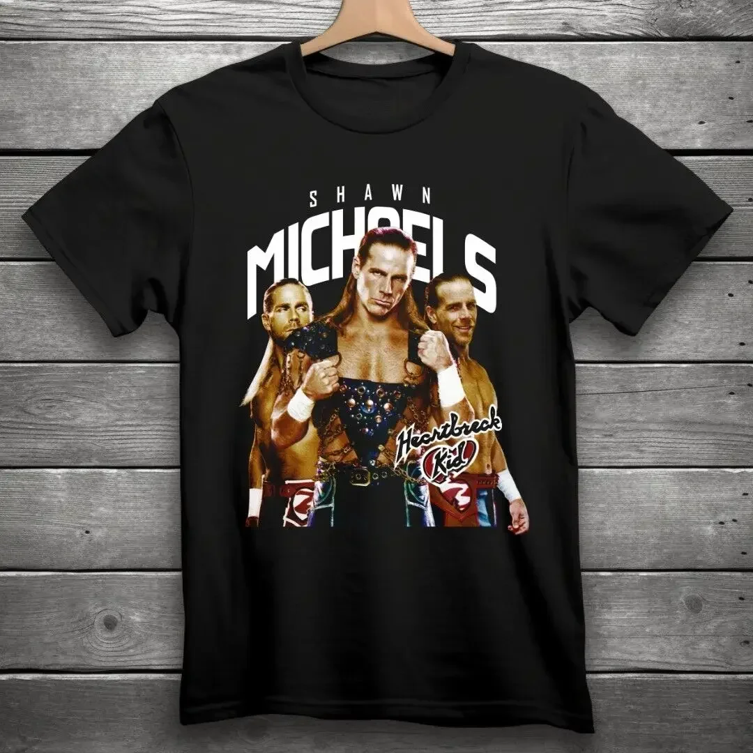 Черная футболка с надписью Shawn Michaels WWE