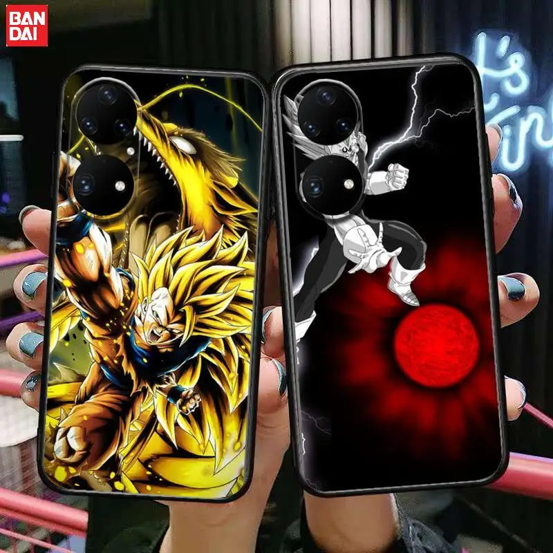 

super saiyan Phone Case For Huawei p50 P40 p30 P20 10 9 8 Lite E Pro Plus Black Etui Coque Painting Hoesjes comic fas
