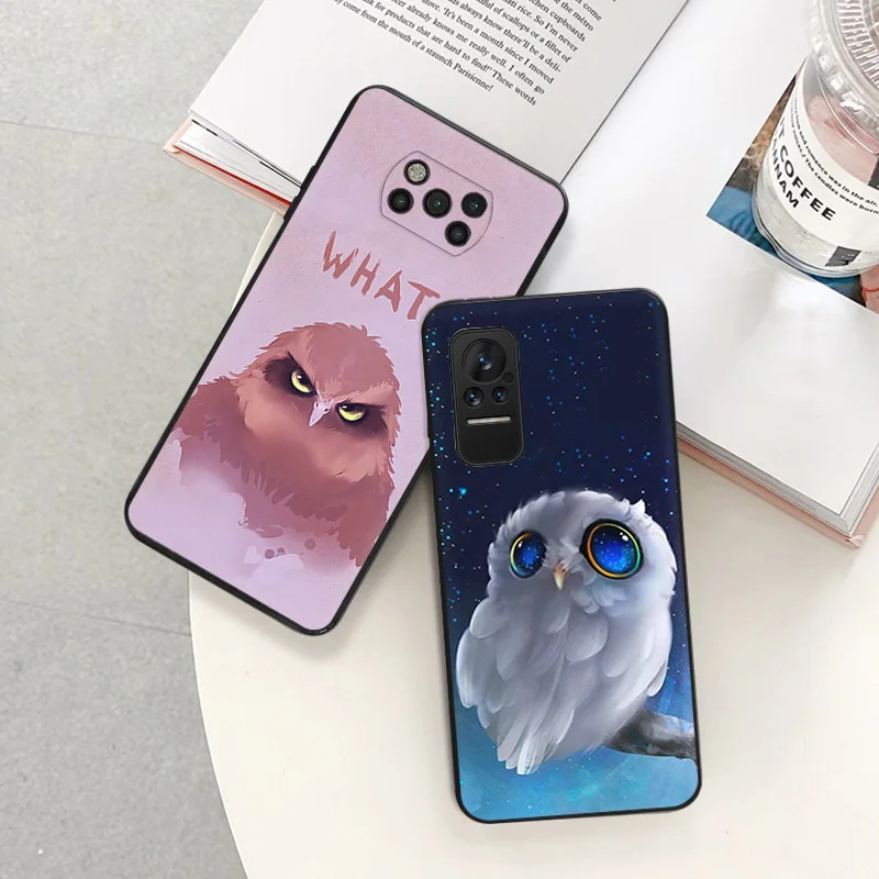 Мягкий силиконовый милый чехол для телефона с рисунком совы Xiaomi Poco X3 X4 M3 M4 Pro NFC F3