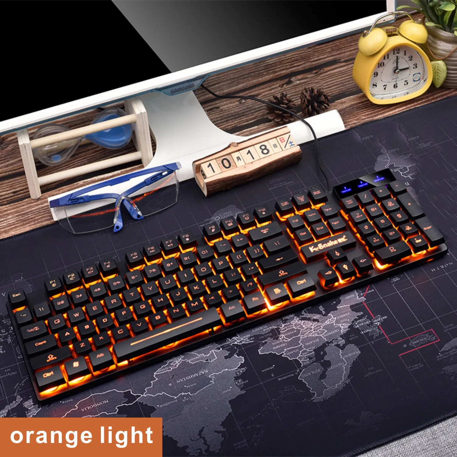 gamer gaming keyboard keypad usb wired backlit luminous mechanical english multimedia keyboards for pc computer desktop laptop free global shipping