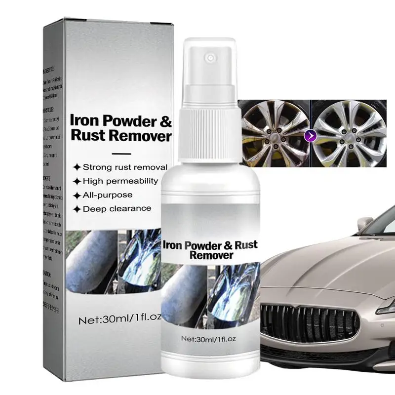 

30ml Rust Remover Spray Auto Body Metal Rust Cleaner Multi-Purpose Use For Rust & Stain Remover Cleaning Agent Car Paint Care