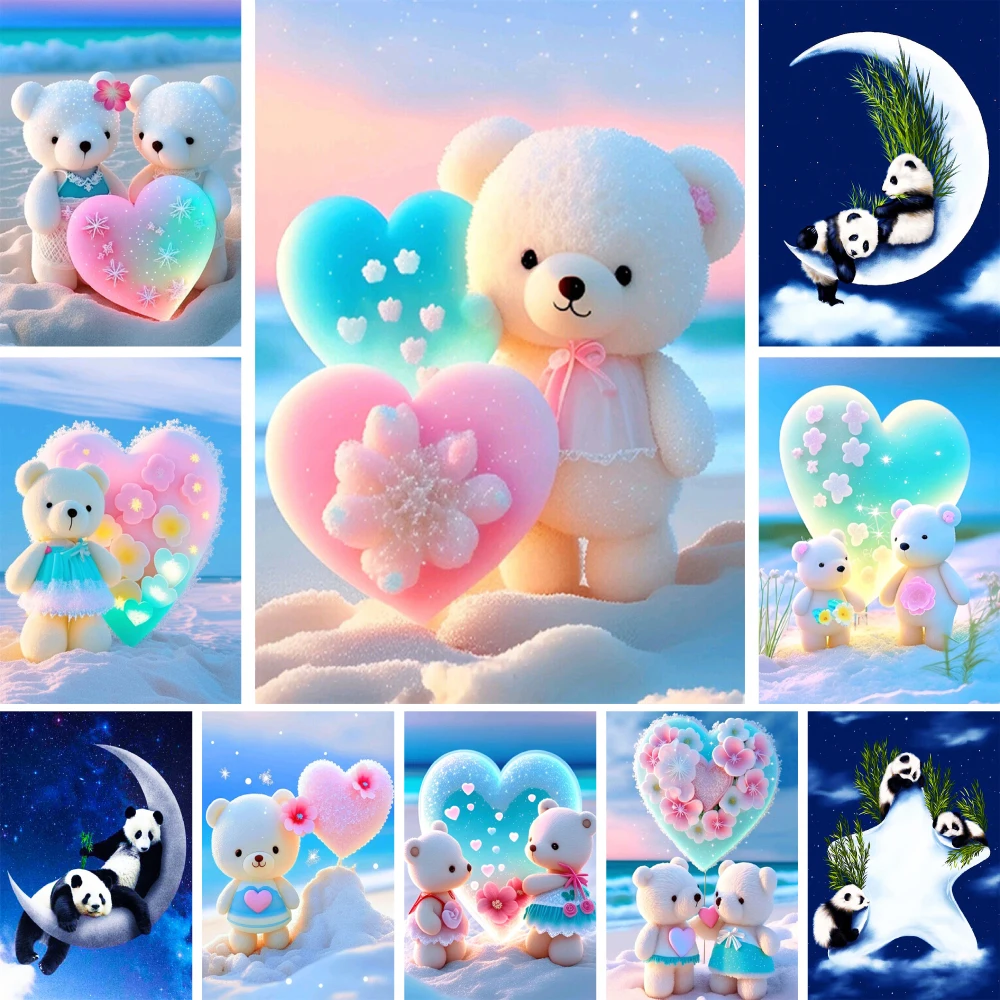 Картина по номерам с изображением панды