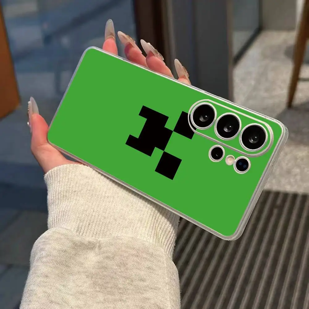 Фото Чехол для телефона Game M-Minecrafts, прозрачный силиконовый мягкий чехол для Samsung S25, S24, S21, S22, S23, S30, Ultra, S20, Plus, Fe №4