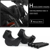 motorcycle handlebar riser for pan america 1250 s special pa1250 ra1250 2021 2022 handle bar lift clamp bracket adapter 25mmcnc
