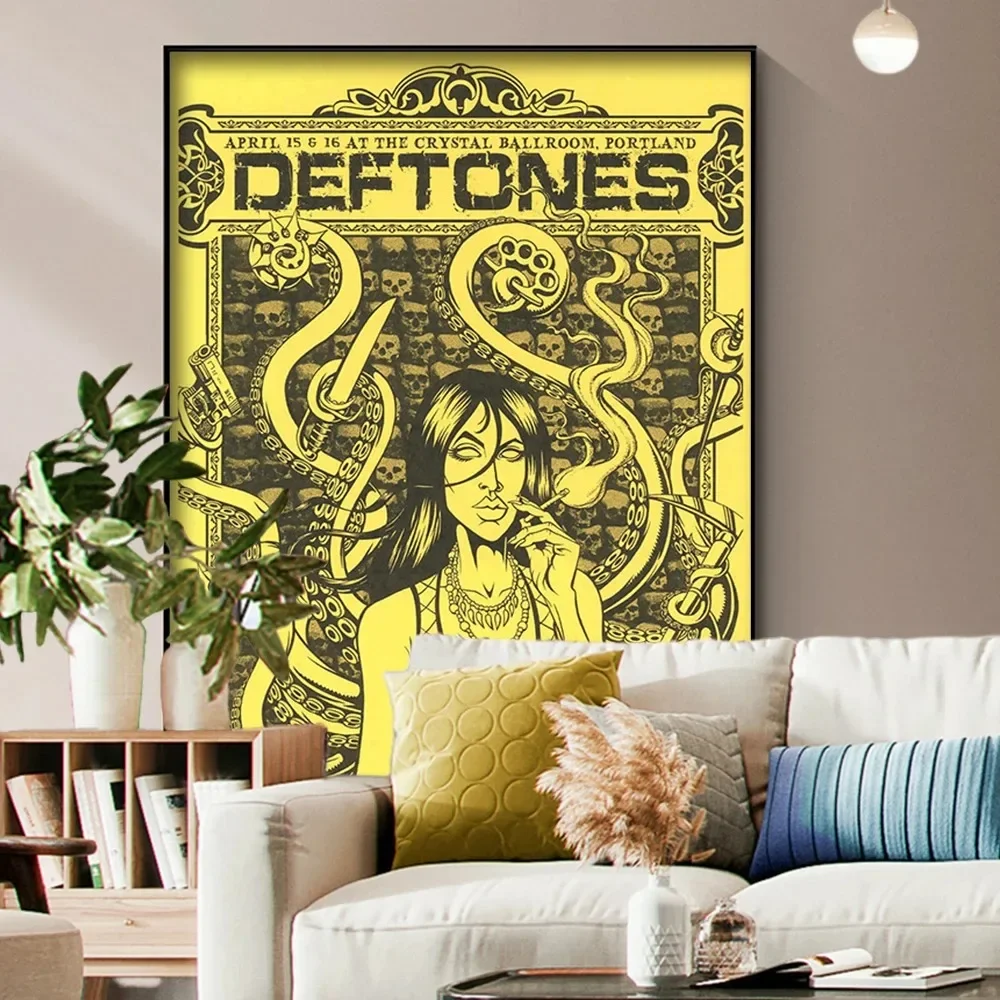 Поп-рок-группа Deftones комикс плакаты с глазами музыкальный альбом манга Постер для