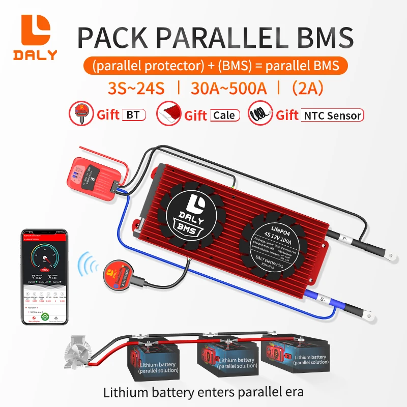 

Smart BMS 4S LiFePo4 12V 24V 36V 48V 30A 500A Li-Ion 3S 7S 8S 10S 12S 13S 16S 24S balance bluetooth APP for solar 2A Parallel