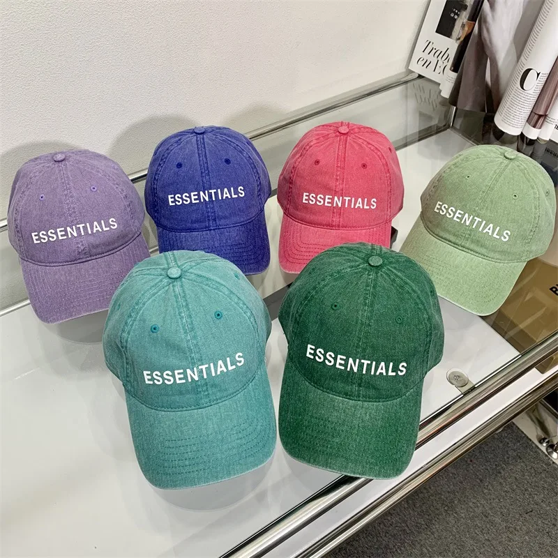 

Essentials Unisex Baseball Caps Four Seasons Essentials Adjustable Couples Baseball Cap Men and Women Sun Protection Caps