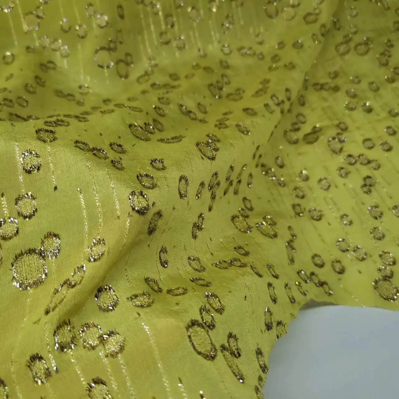 

Silk Tissue Brocade Shimmer Metallic Jacquard Shiny Saree Scarf Lurex Fabric DIY Sewing Material