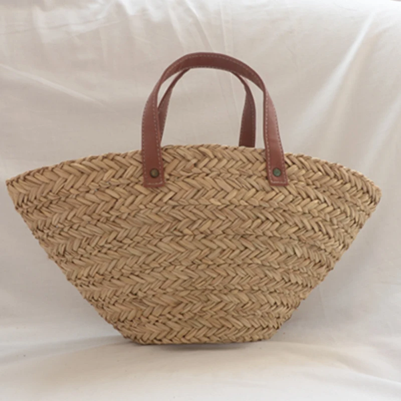 

Portable Straw Woven Handbag 2022 Summer Hand-Woven Rattan Bag Handmade Woven Purse Beach Bag Bohemia Bali Women Bag