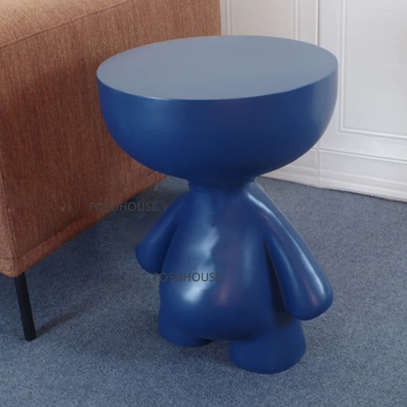 

Nordic Fiberglass Coffee Table Living Room Furniture Sofa Side Table Cute Literature and Art Personality Bedroom Bedside Tables