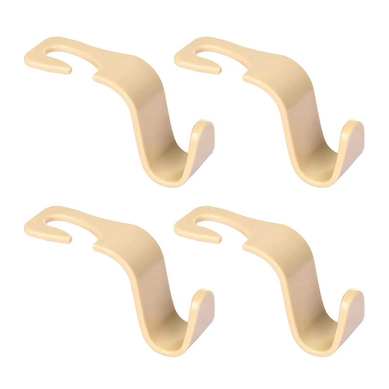 

4 крючка на подголовник автомобильного сиденья, универсальный органайзер на заднее сиденье, вешалка, крючок для хранения, бежевый крючок дл...