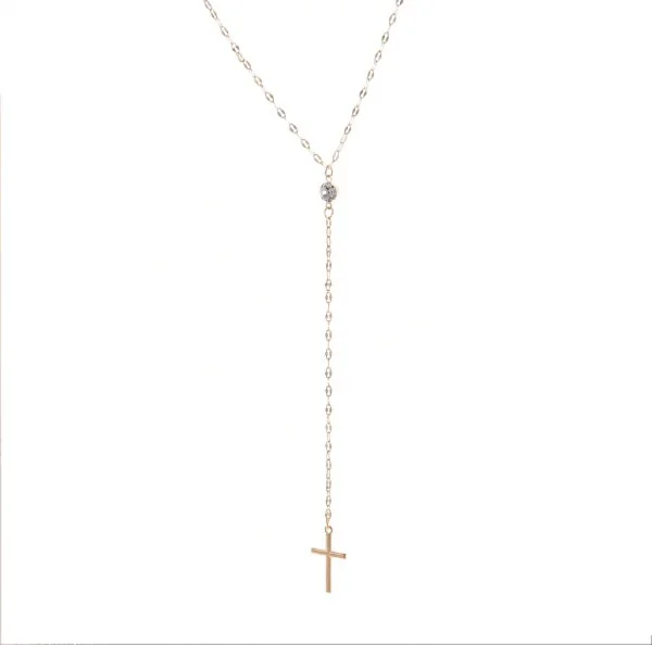 

KYTRD Delysia King Women Trendy Cross Necklace Simple Solid Color Banquet Pendant