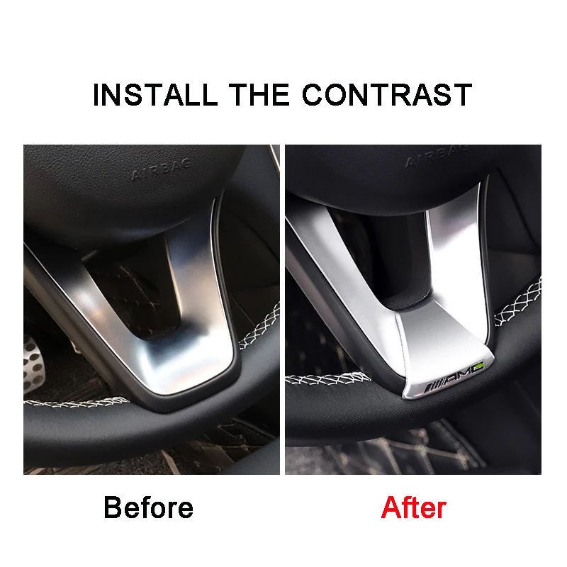 Наклейки на руль автомобиля новинка накладка эмблему Mercedes Benz AMG W212 W213 E200 E300 C E Class